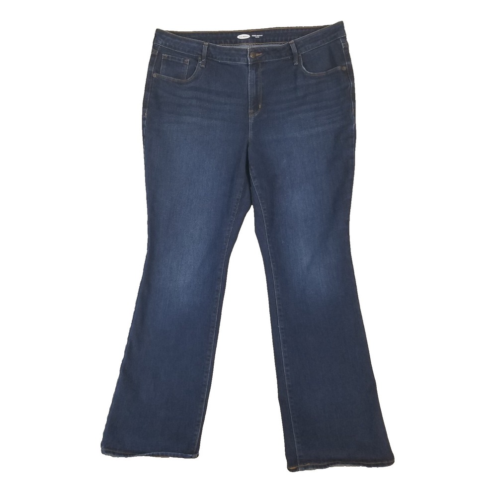 Old Navy Jeans Womens 18 Blue Kicker Bootcut Mid-Rise Stretch Denim Pants Retro